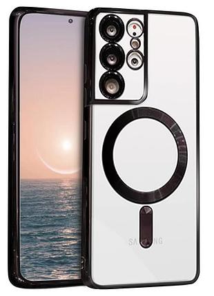 Чохол fiji chrome для samsung galaxy s21 ultra (g998) з magsafe та захистом камер black