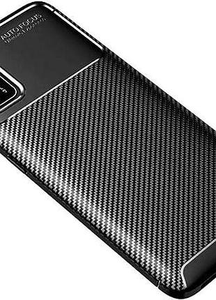 Чехол fiji ultimate carbon для xiaomi redmi note 9 4g противоударный бампер черный