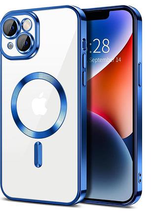 Чехол fiji chrome для apple iphone 14 с magsafe и защитой камер blue