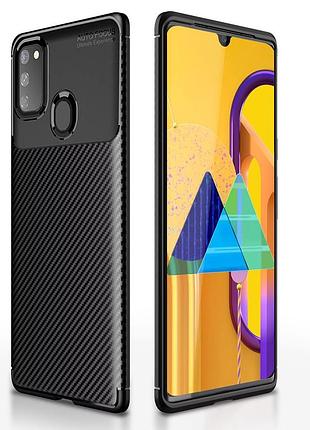 Чехол fiji ultimate carbon для samsung galaxy m30s (m307) противоударный бампер черный