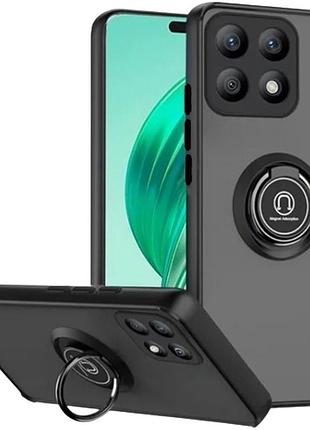 Чехол fiji colorframe для xiaomi 14 матовый бампер с кольцом подставкой black