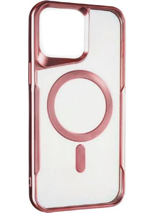 Чохол fiji metallic (magsafe) для apple iphone 16 pro max протиударний бампер rose gold