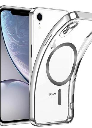 Чехол fiji chrome для apple iphone xr с magsafe и защитой камер silver