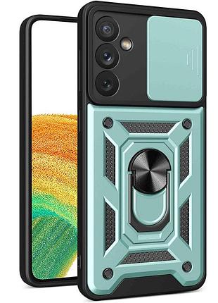 Чехол fiji camera defence для samsung galaxy a34 (a346) бампер с защитой камеры и подставкой green