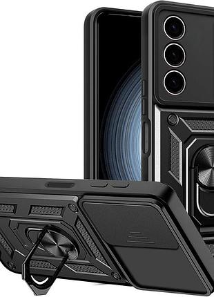 Чехол fiji camera defence для oppo a80 5g (cph2639) бампер с защитой камеры и подставкой black