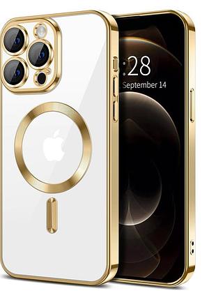Чехол fiji chrome для apple iphone 12 pro max с magsafe и защитой камер gold
