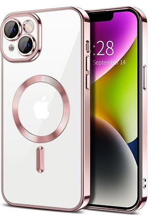 Чохол fiji chrome для apple iphone 15 з magsafe та захистом камер rose gold