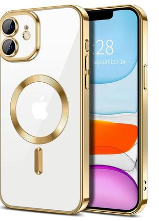 Чехол fiji chrome для apple iphone 11 с magsafe и защитой камер gold