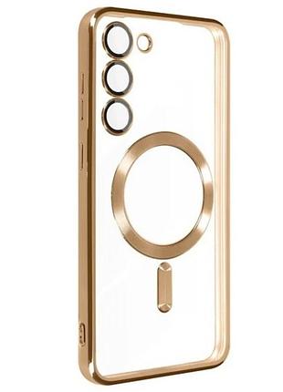 Чехол fiji chrome для samsung galaxy s23 (s911) с magsafe и защитой камер gold
