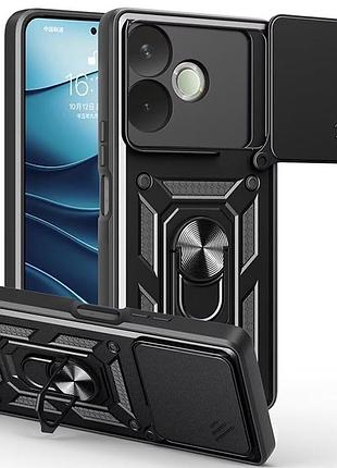 Чохол fiji camera defence для oppo a5 pro 4g / 5g (cph2711 / cph2695) бампер із захистом камери та підставкою black