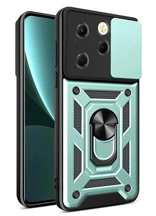 Чохол fiji camera defence для infinix hot 40 pro (x6837) бампер із захистом камери та підставкою green