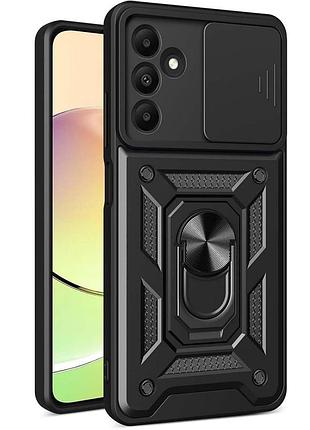 Чохол fiji camera defence для samsung galaxy m35 5g (m356) бампер із захистом камери та підставкою black