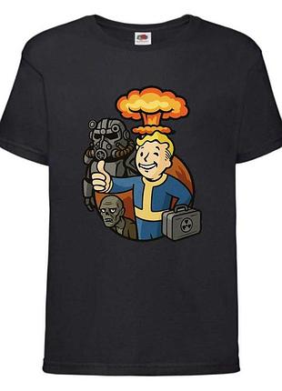 Футболка фоллаут (fallout 0012), чорна 104-116-128-140-152-164 розміри