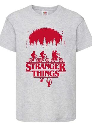 Футболка очень странные дела stranger thing 0040 серая, 104-116-128-140-152-164 размер