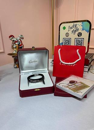 Браслет cartier чорний