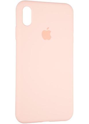 Чохол fiji silicone case для apple iphone xs бампер накладка full soft pink sand