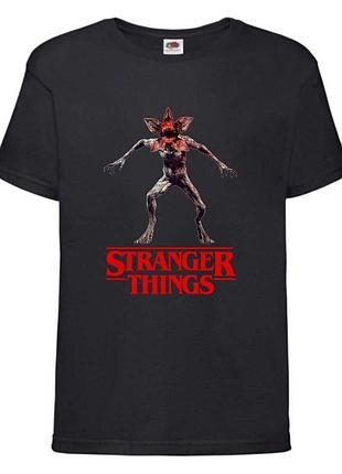 Футболка очень странные дела stranger thing 0016 черная, 104-116-128-140-152-164 размер