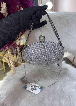 Сумка блискуча \ для випускного \ в каменях\ diamond bag \ stones