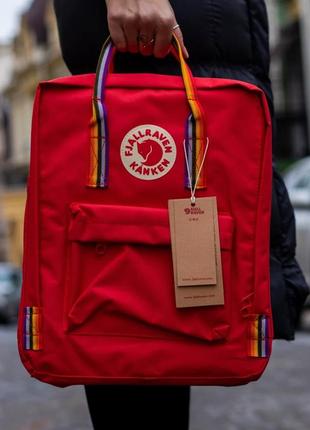 Fjallraven kanken красный водонепроницаемый рюкзак 🆕бирка и флаг швеции🆕 канкен рюкзак