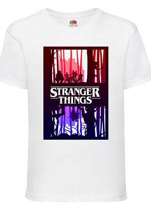 Футболка очень странные дела stranger thing 0029 белая, 98-104-116-128-140-152-164 размер