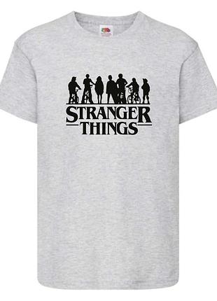 Футболка очень странные дела stranger thing 005 серая, 104-116-128-140-152-164 размер