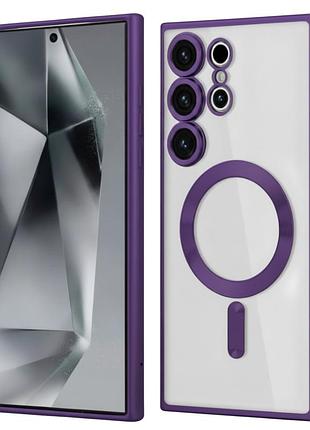Чохол fiji chrome для samsung galaxy s24 ultra (s928) з magsafe та захистом камер purple