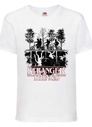 Футболка очень странные дела stranger thing 0032 белая, 98-104-116-128-140-152-164 размер