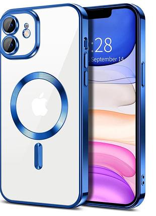 Чохол fiji chrome для apple iphone 12 з magsafe та захистом камер blue