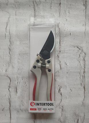 Секатор, професійний, 200 мм, лезо: sk5, різ: ø 18 мм, автоматичний замок intertool ft-1012