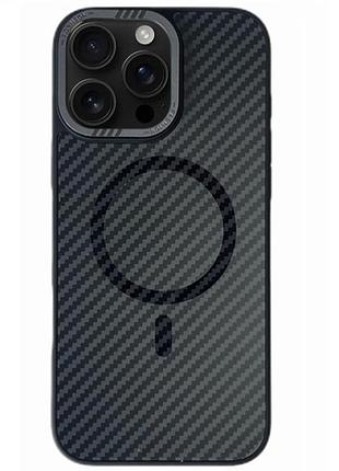 Чехол berlia armor carbon для apple iphone 16 pro max бампер с magsafe black 2