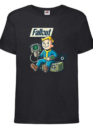 Футболка фоллаут (fallout 009), чорна 104-116-128-140-152-164 розміри