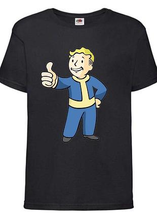 Футболка фоллаут (fallout 0022) черная, размер 104-116-128-140-152-164