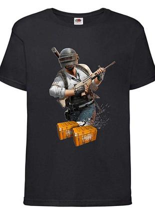 Футболка пубг батлграундс (pubg battlegrounds 003) черная, размер 104-116-128-140-152-164