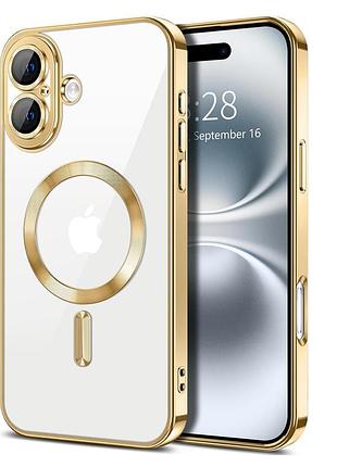 Чехол fiji chrome для apple iphone 17 с magsafe и защитой камер gold
