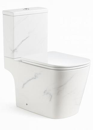 Унитаз sy 1000 paint rim 65*36.5*78.5 белый принт ( а0060302 )