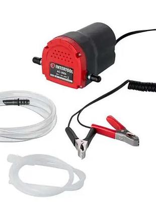 Насос вакуумный для откачки масла и топлива intertool 12в × 7 л/мин