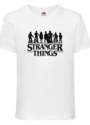 Футболка дивні дива stranger things 005 біла, 98-104-116-128-140-152-164 розмір