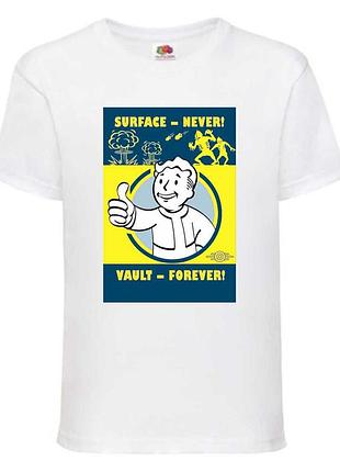 Футболка фоллаут (fallout 0014), біла 104-116-128-140-152-164 розміри