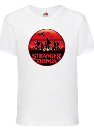 Футболка очень странные дела stranger thing 0020 белая, 98-104-116-128-140-152-164 размер