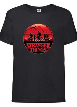 Футболка очень странные дела stranger thing 0020 черная, 104-116-128-140-152-164 размер