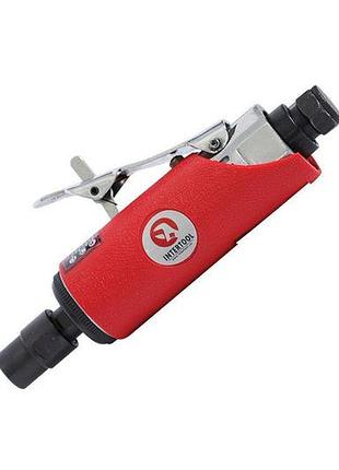 Шлифмашинка пневматическая intertool 1/4" + набор камней