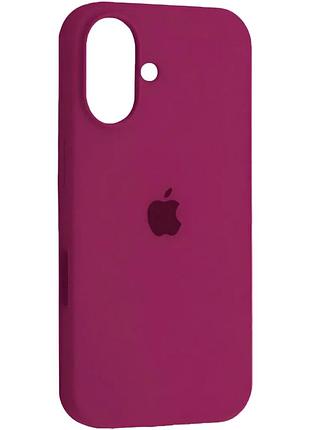 Чехол fiji silicone case для apple iphone 16 бампер накладка soft touch с микрофиброй maroon