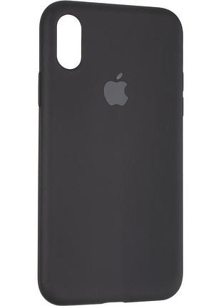 Чохол fiji silicone case для apple iphone xs бампер накладка full soft black