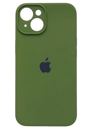 Чохол fiji silicone case full camera для apple iphone 14 бампер накладка із захистом камери army green