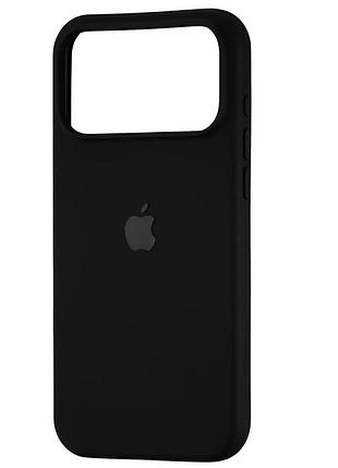 Чехол fiji silicone case для apple iphone 17 pro max бампер накладка soft touch с микрофиброй black