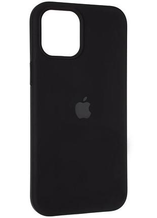 Чохол fiji silicone case для apple iphone 12 бампер накладка full soft black