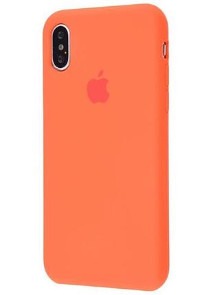 Чехол fiji silicone case для apple iphone xs max бампер накладка full soft apricot