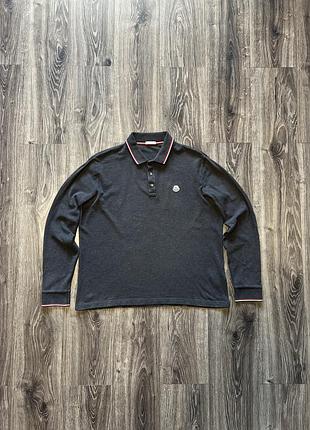Кофта регбійка moncler long sleeve polo