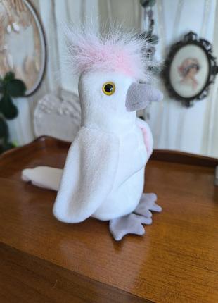 Вінтажна м'яка іграшка ty beanie baby під назвою "kuku" the cockatoo, випущена у 1997 році.