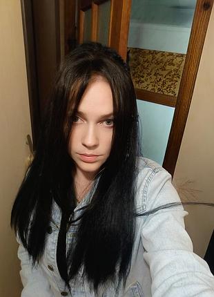 Накладка челка из натуральных волос на сетке